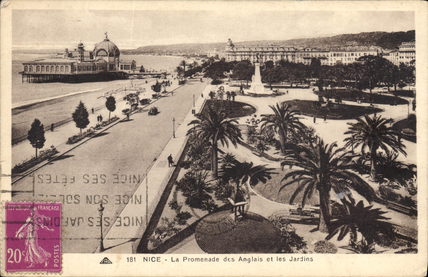 CPA Nice La Promenade des Angalis et les Jardins 