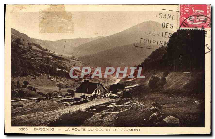CPA Bussang La Route du Col et le Drumont 