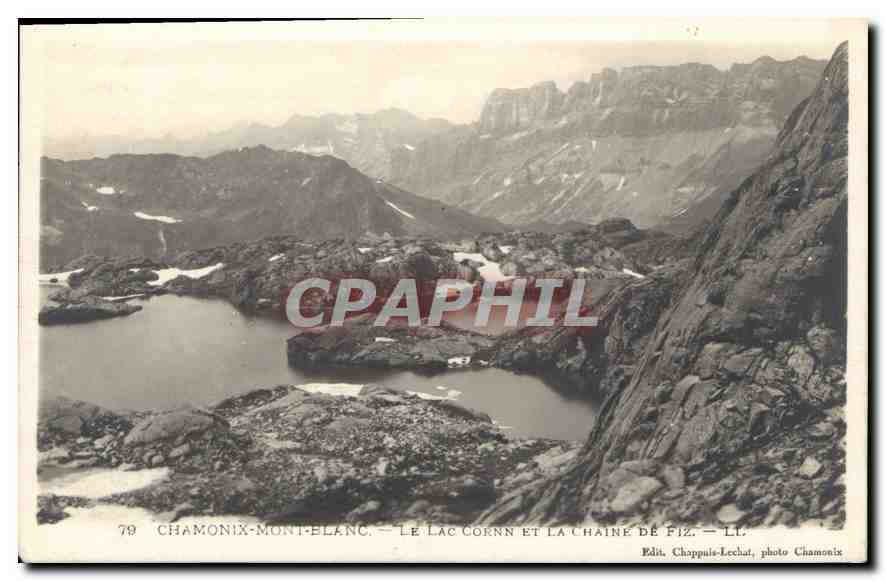 CPA Chamonix Mont Blanc Le Lac Cornn et la chaine de Fiz 