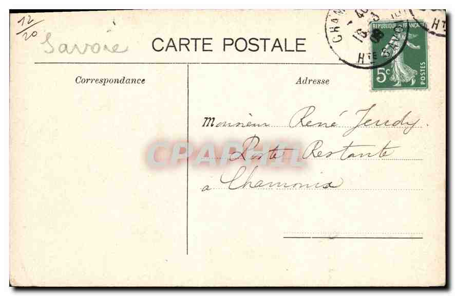 CPA Le Sommet du Mont Blanc et les Bosses  — Verso