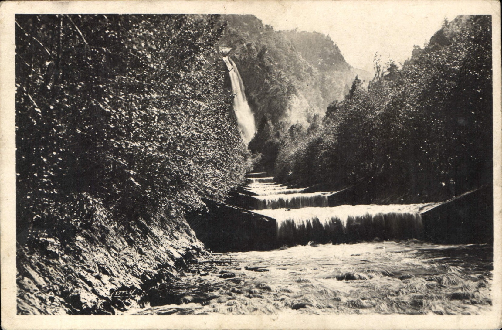 La Savoie Pittoresque — La Cascade — Le Torrent Morel — Édition A. Iguerblanche, Chambéry, n°915
