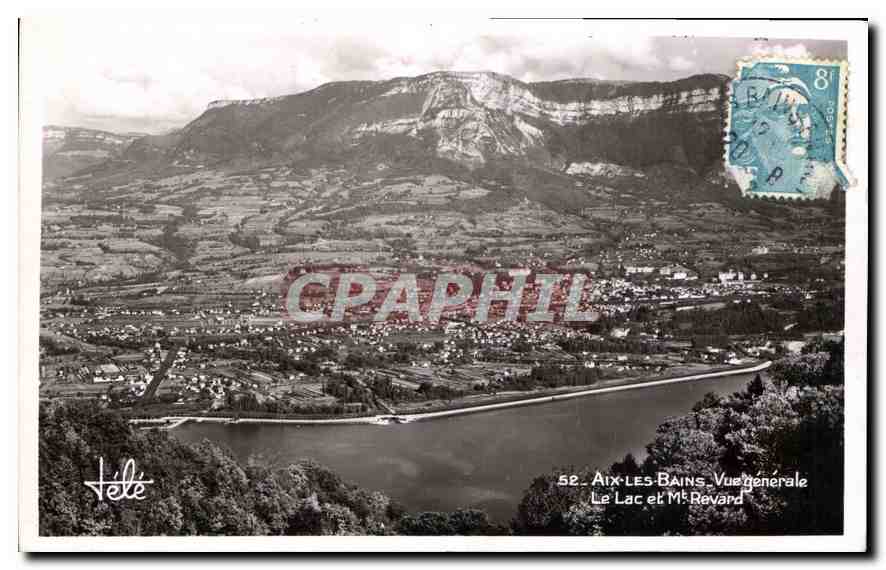 CPA Aix les Bains vue generale le Lac et Mt Revard 