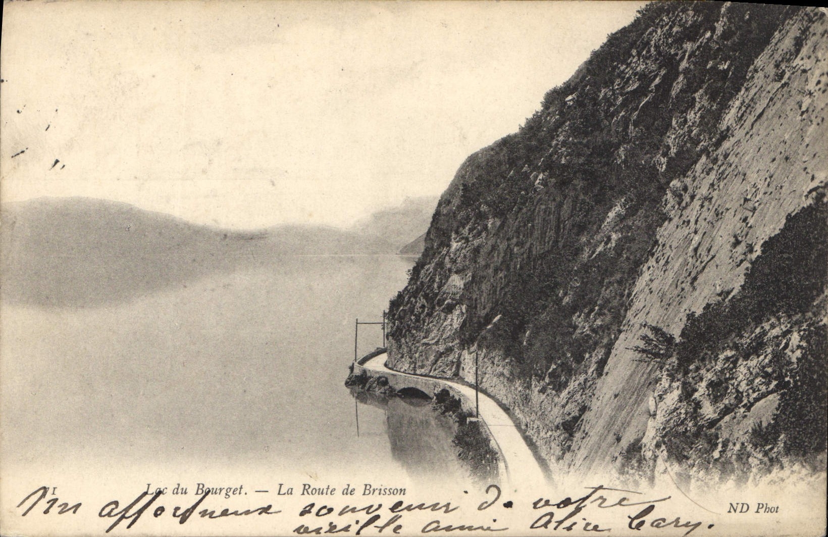 CPA Lac du Bourget la Route de Brisson 
