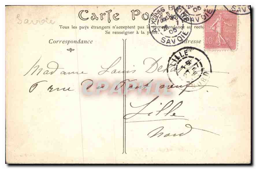 CPA Lac du Bourget la Route de Brisson  — Rückseite