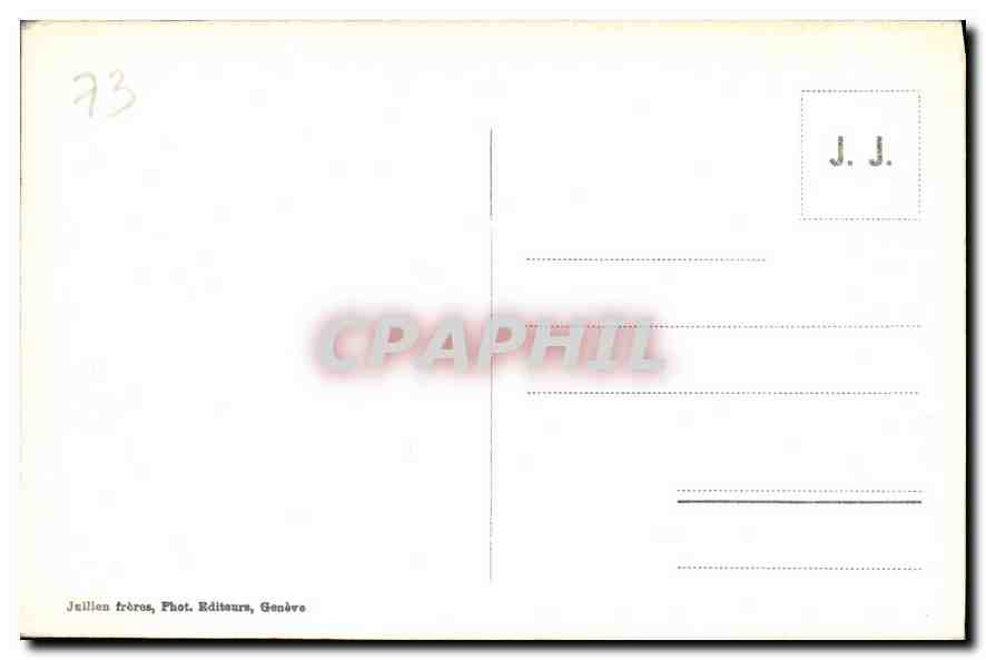 CPA Chamonix Village des Praz et le Mont Blanc  — Verso