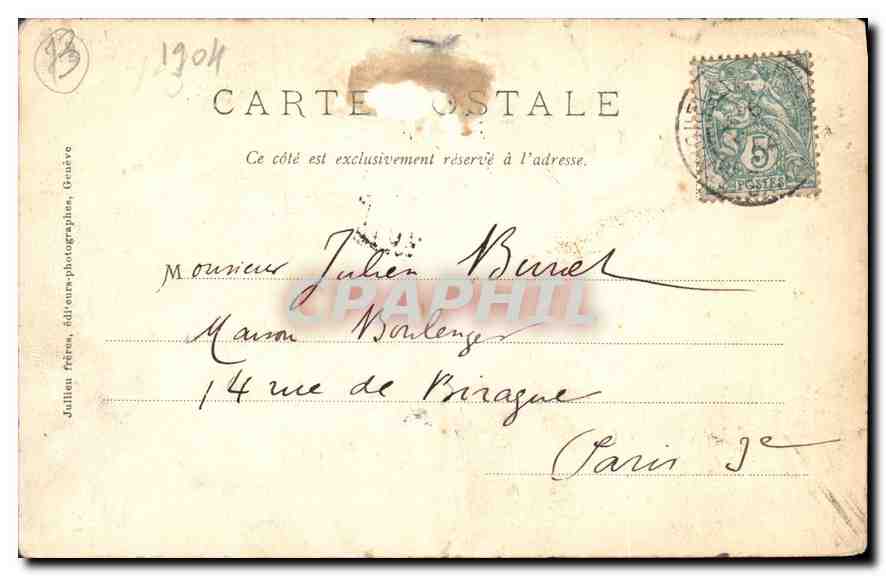 CPA Chambery Chapelle de Nemours et Abside de la Ste Chapelle  — Rückseite