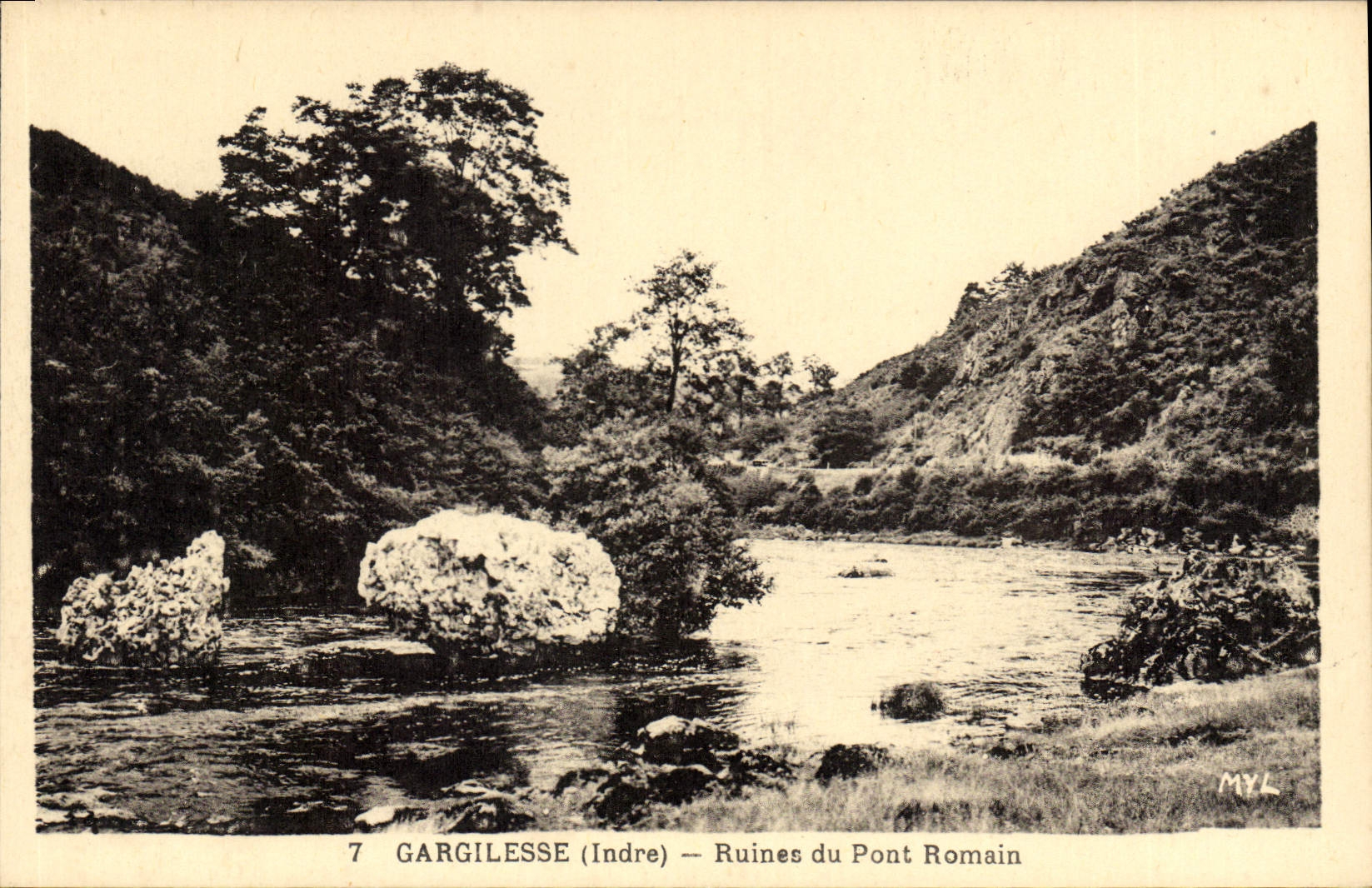 Gargilesse (Indre) — Ruinen des römischen Brückens