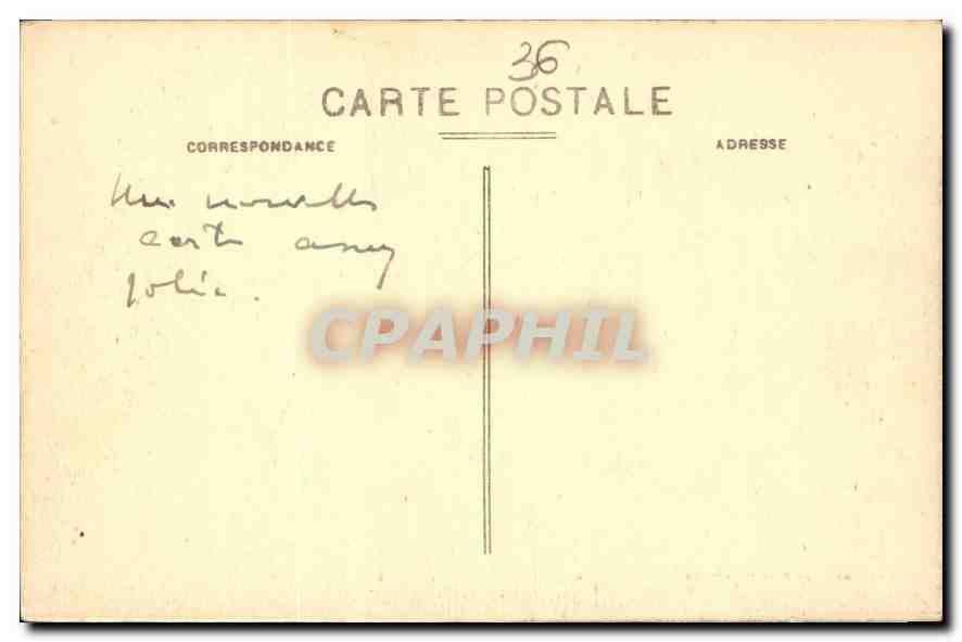 CPA Le Pin Indre Contrejour sur les rochers St Martin  — Rückseite