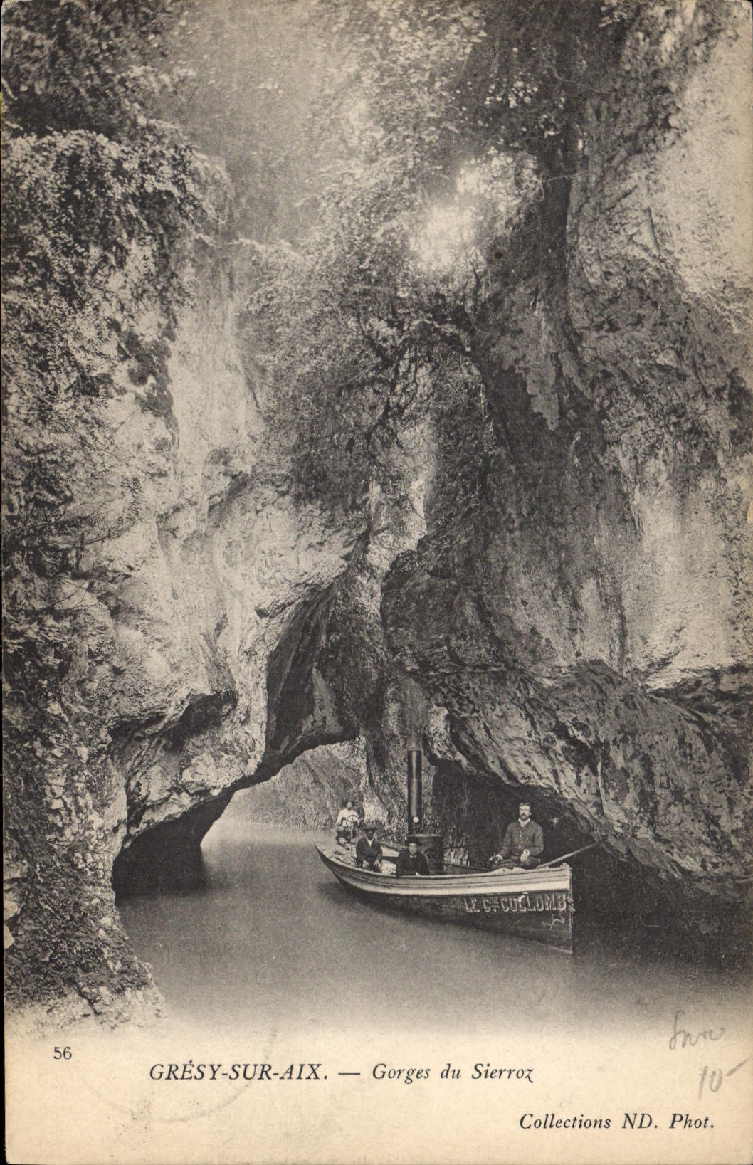 CPA Gresy sur Aix Gorges du Sierroz Bateau