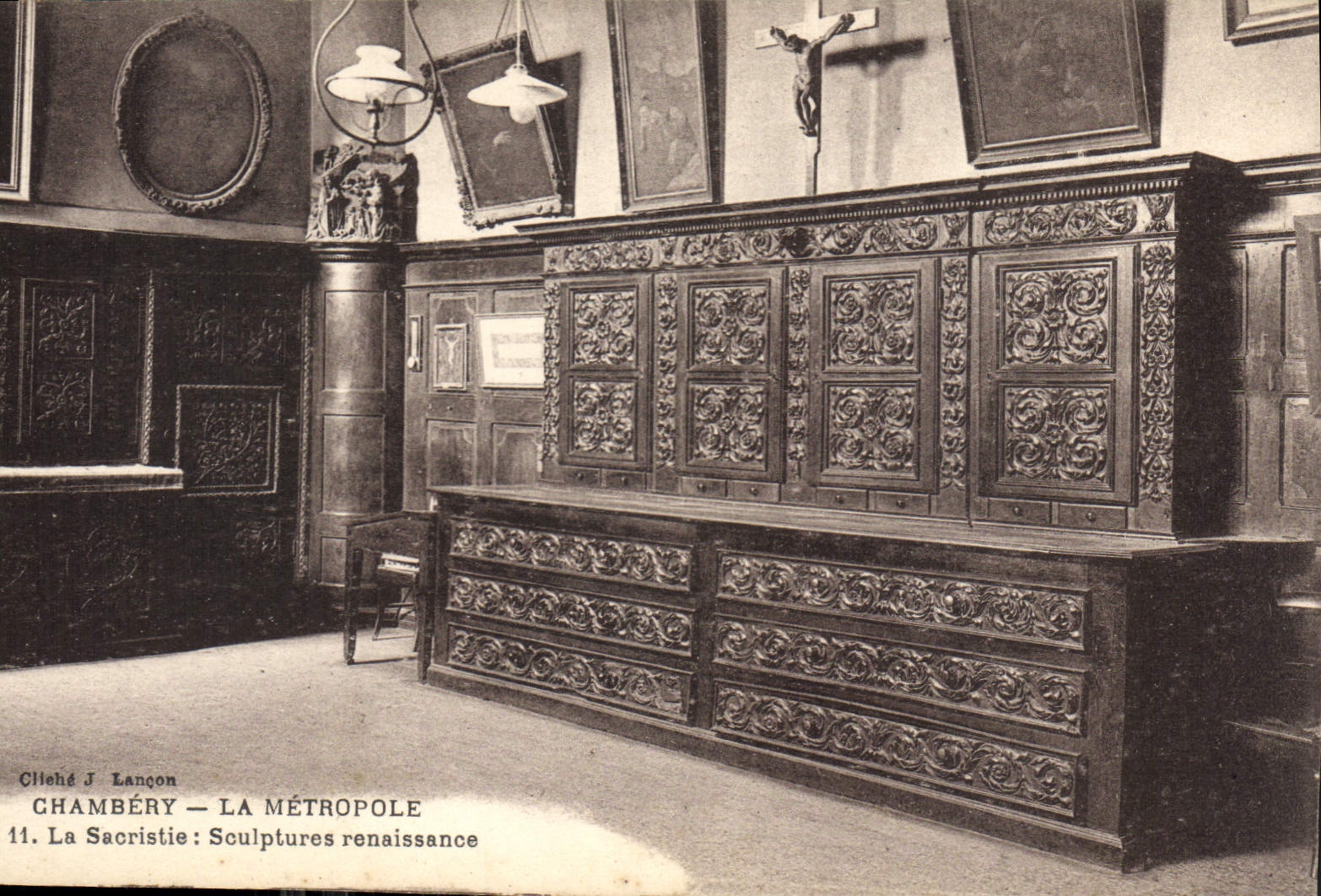 CPA Chambery la Metropole la Sacristie Sculptures renaissance 