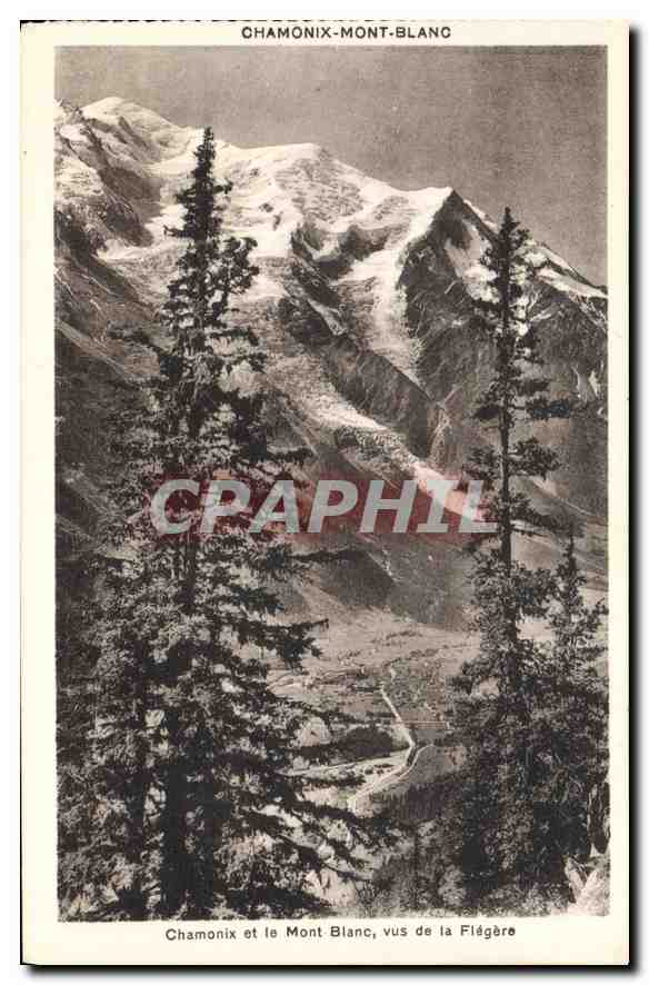 CPA Chamonix Mont Blanc Chamonix et le Mont Blanc vus de la Flegere 