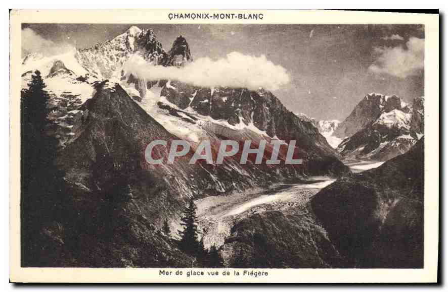 CPA Chamonix Mont Blanc Mer de Glace vue de la Flegere 