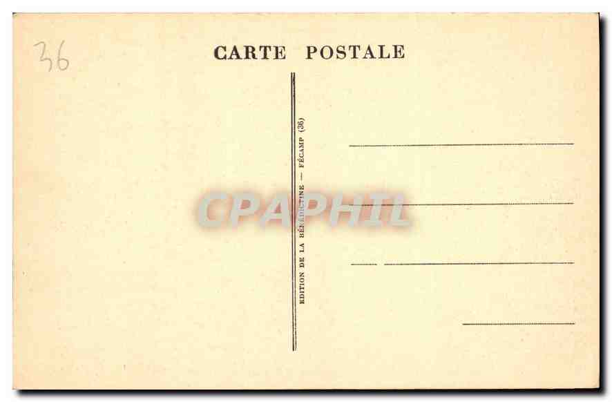 CPA La Benedictine a Fecamp le Monument de M A la Grand Aine Fondateur  — Rückseite