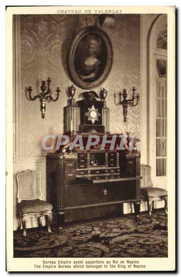 CPA Chateau de Valencay Bureau Empire ayant appartenu au Roi de Naples 