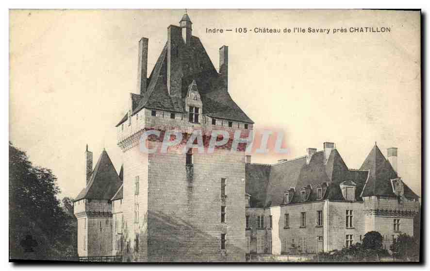 CPA Indre Chateau de l'Ile Savary pres Chatillon 