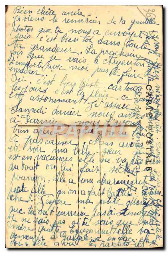 Surroundings of GARGILELSE — Loop of the Creuse and Mill of the Prune — Edit. Langlois, Argenton, No. 54 — Back
