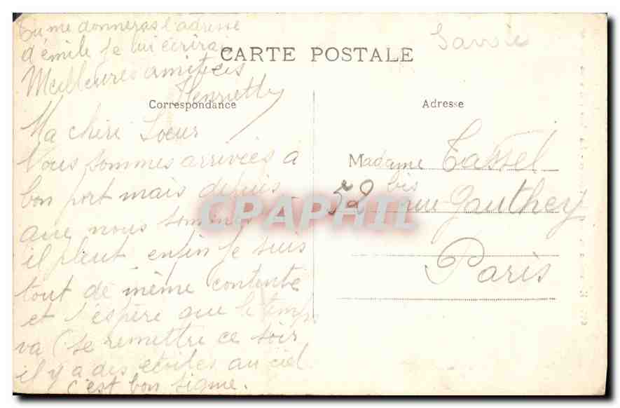 CPA Excursion au Saut de Vesoles la Passerelle des Gardes  — Rückseite