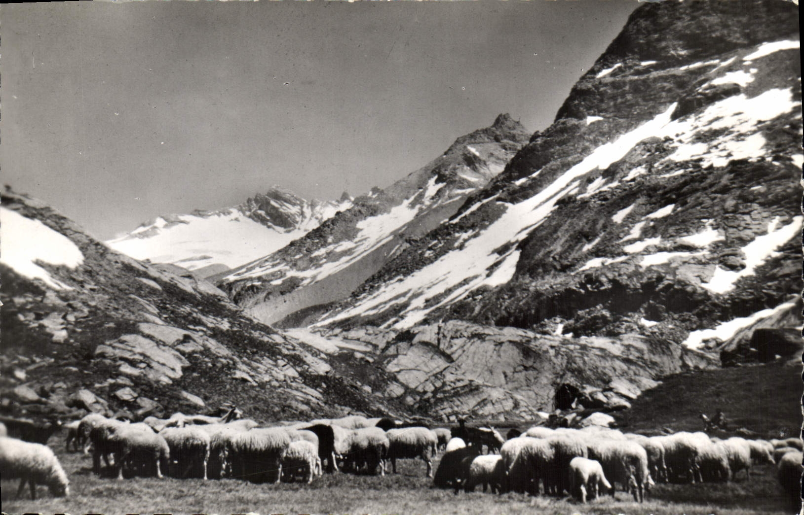 CPA Sur la Route du Col de l'Iseran Bonneval sur Arc Savoie le Glacier des Evettes Aiguilles du Moul