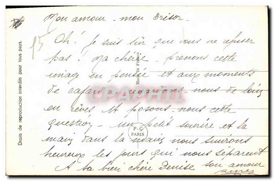 CPA Rien qu'un Baiser Femme — Rückseite
