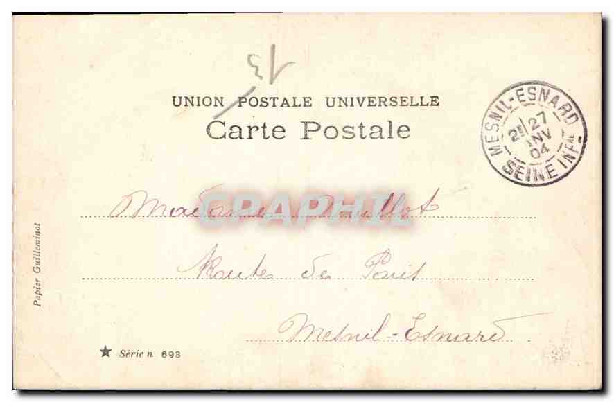 CPA Femme — Rückseite