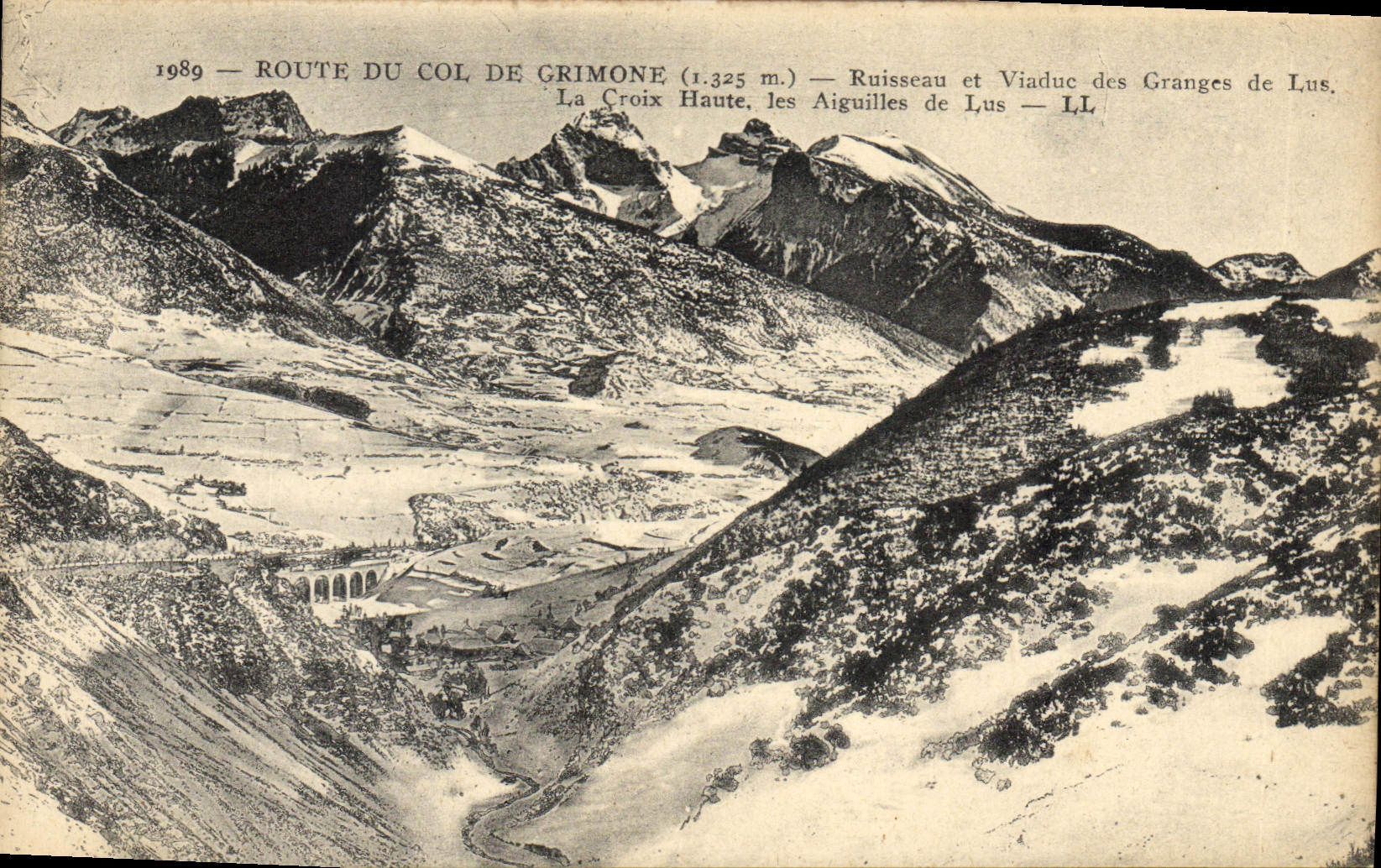 CPA Route du col de Grimone Ruisseau et Viaduc des Granges de Lus la Croix Haute les Aiguilles de Lu