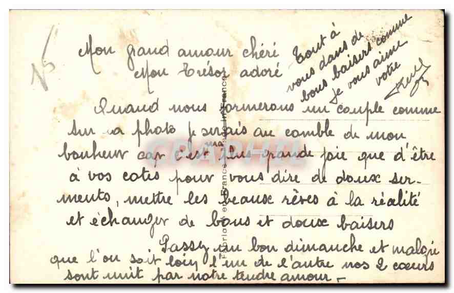 CPA Le Printemps resplendit Parmi les roses les couples s'en vont les yeux dans les yeux Femme — Verso