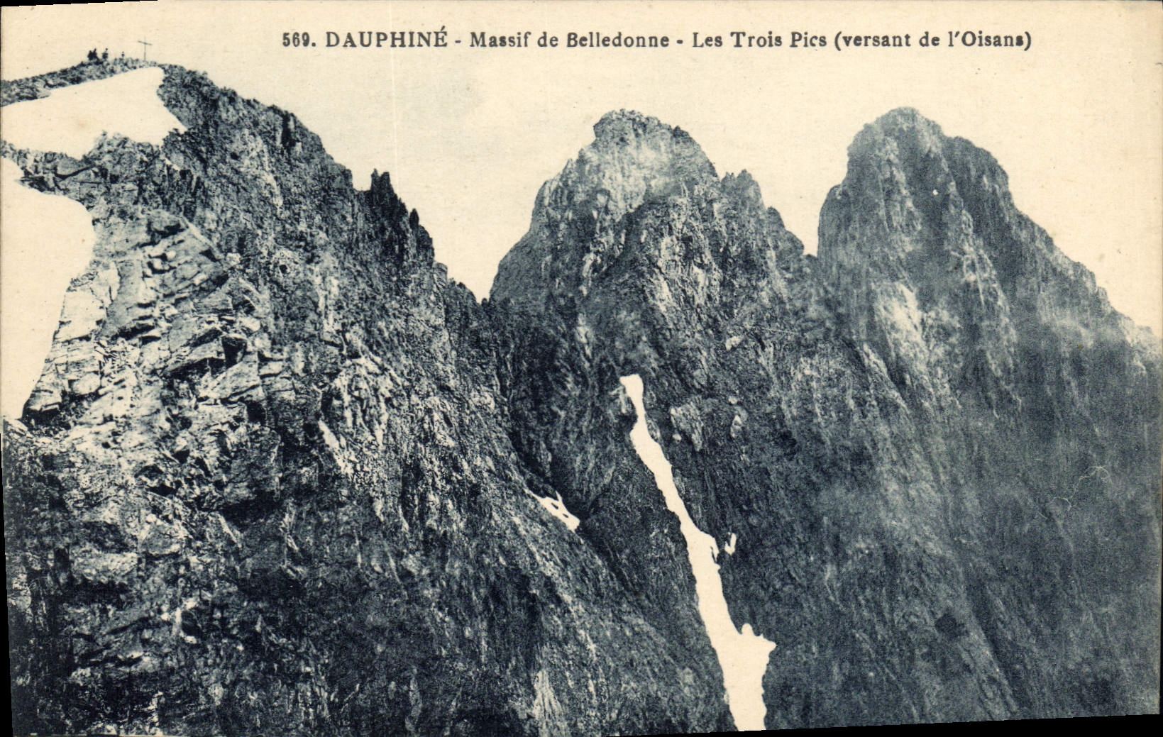 Les Trois Pics - Massif de Belledonne (versant de l'Oisans) — Dauphiné — n° 569