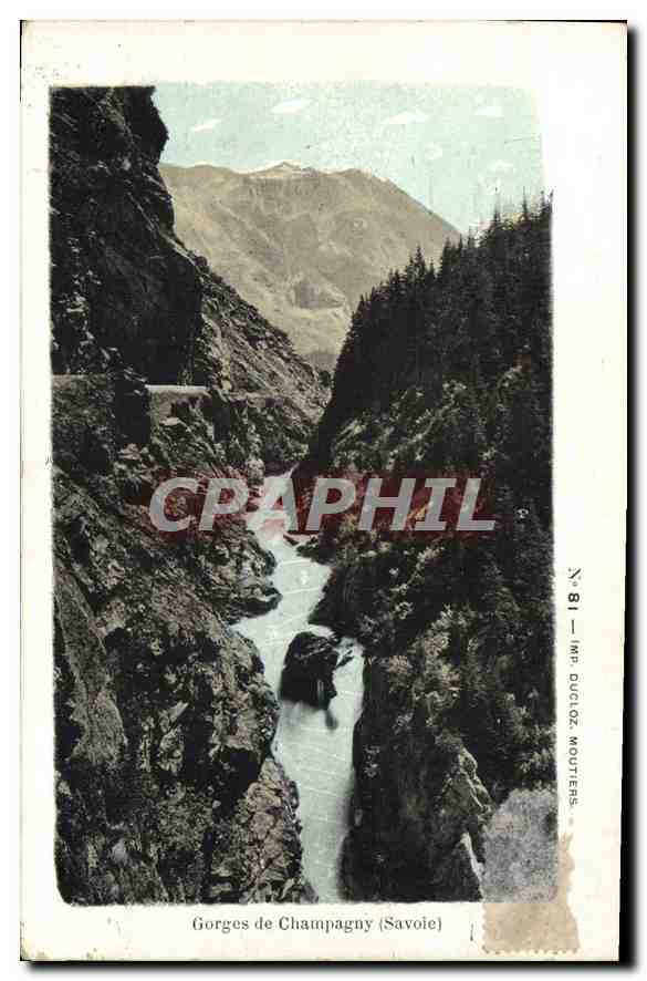 CPA Gorges de Champagny Savoie 