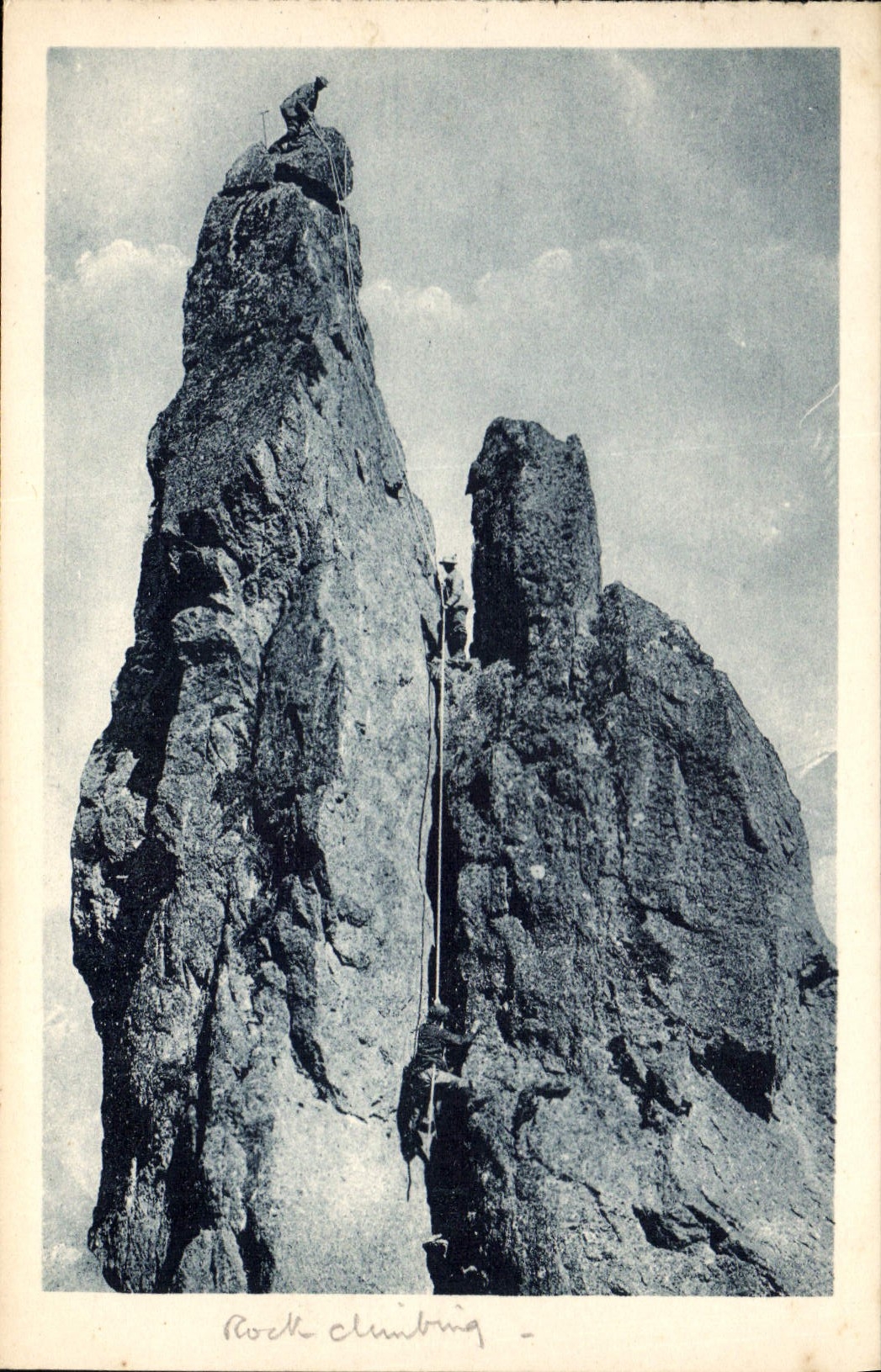 Escalade d'une Aiguille — Mont Blanc — G. Tairras, phot-édit. Chamonix-Mont-Blanc
