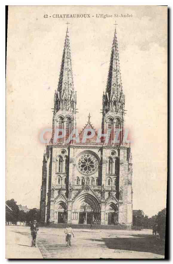 CPA Chateauroux l'Eglise St Andre 
