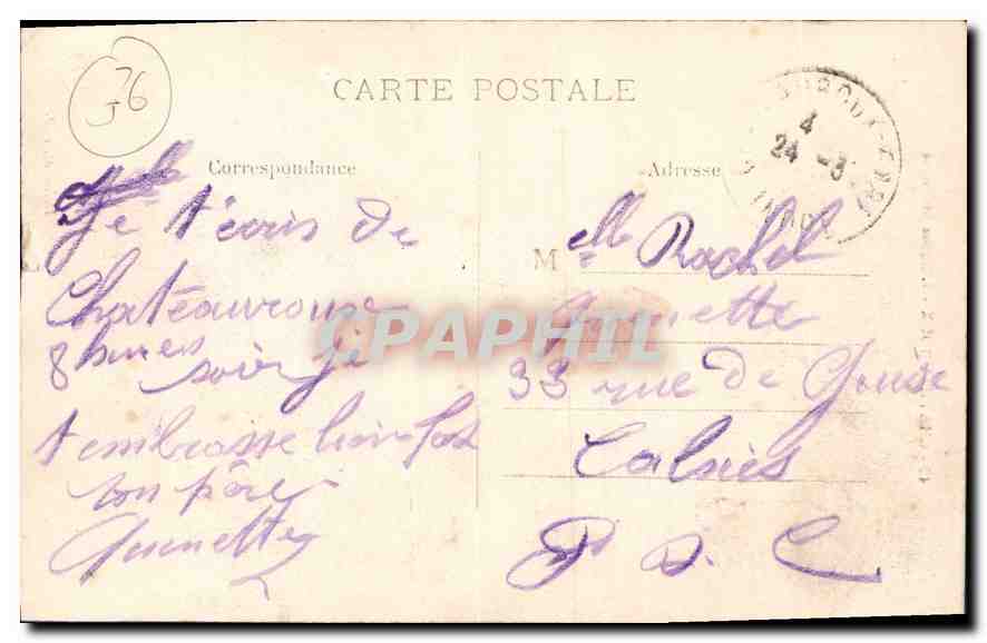 CPA Chateauroux l'Eglise St Andre  — Rückseite