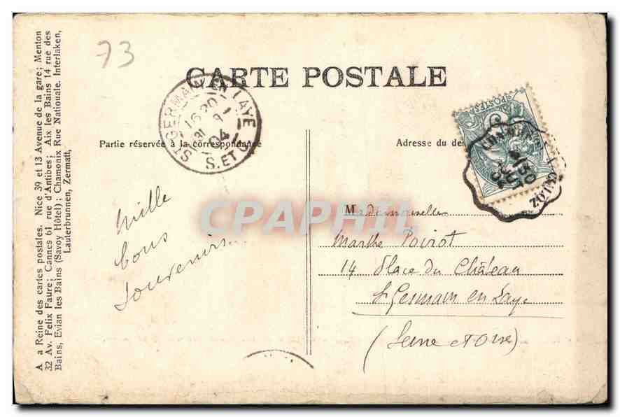 CPA Aix les Bains l'Abbaye d'Hautecombe  — Verso