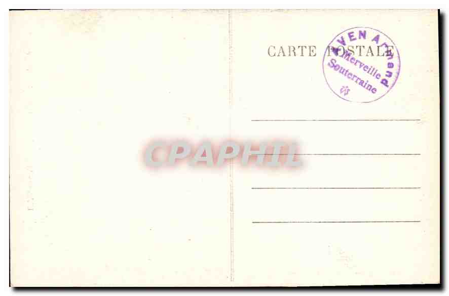 CPA L'Aven Armand dans la Foret Vierge  — Rückseite