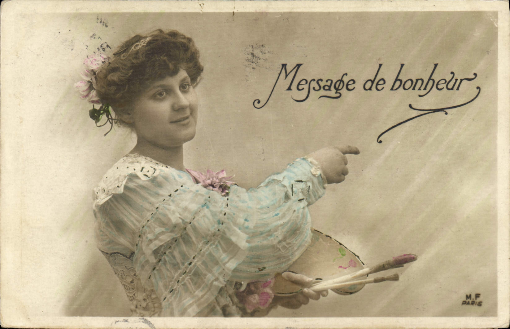 Jeune artiste — Message de bonheur — M.F. PARIS