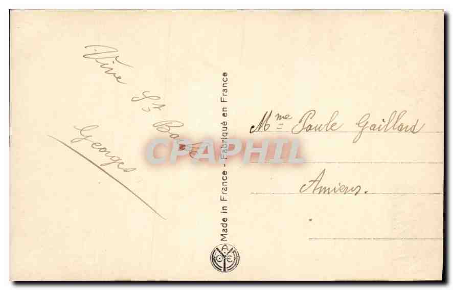 CPA Vive Ste Barbe Femme — Back