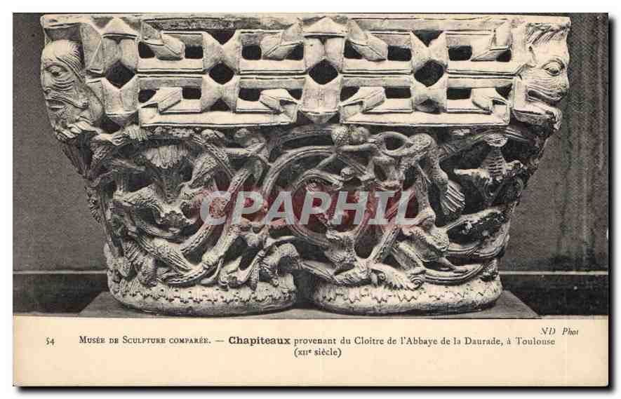 Kapitelle aus dem Cloister der Abtei la Daurade in Toulouse — Museum für vergleichende Skulptur — Nr. 54