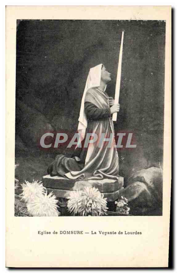 CPA Eglise de Domsure la Voyante de Lourdes 