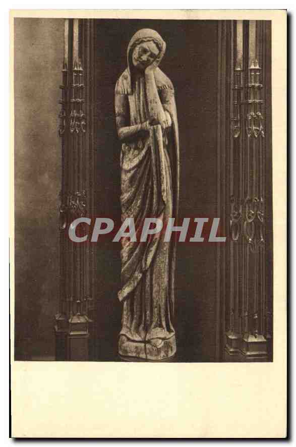 CPA Verneuil S Avre Vierge Dolente EGlise Notre Dame Statue Bois Polychromee 