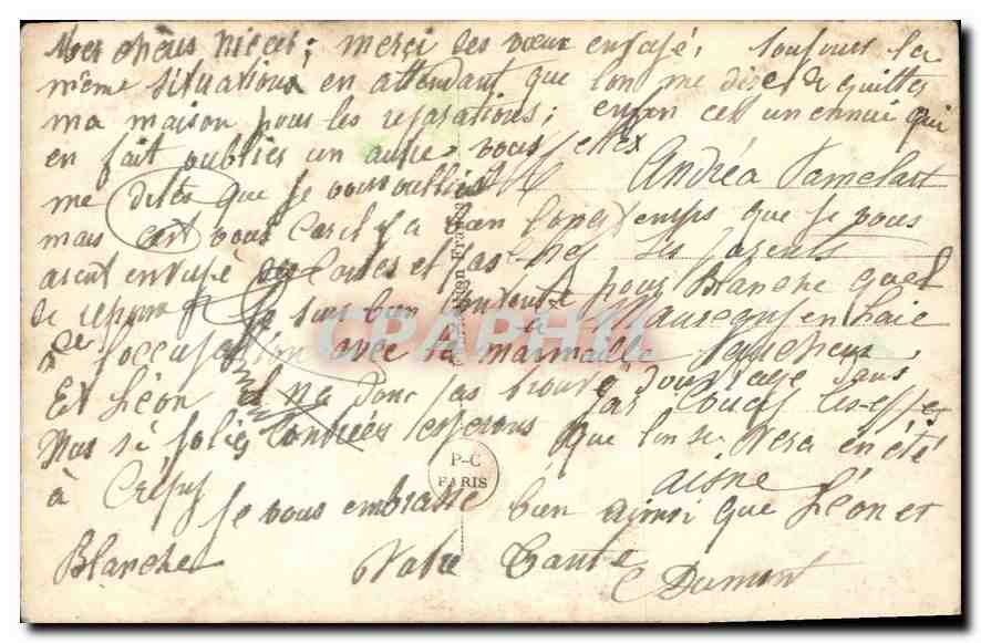CPA Bonne Annee Enfants — Verso