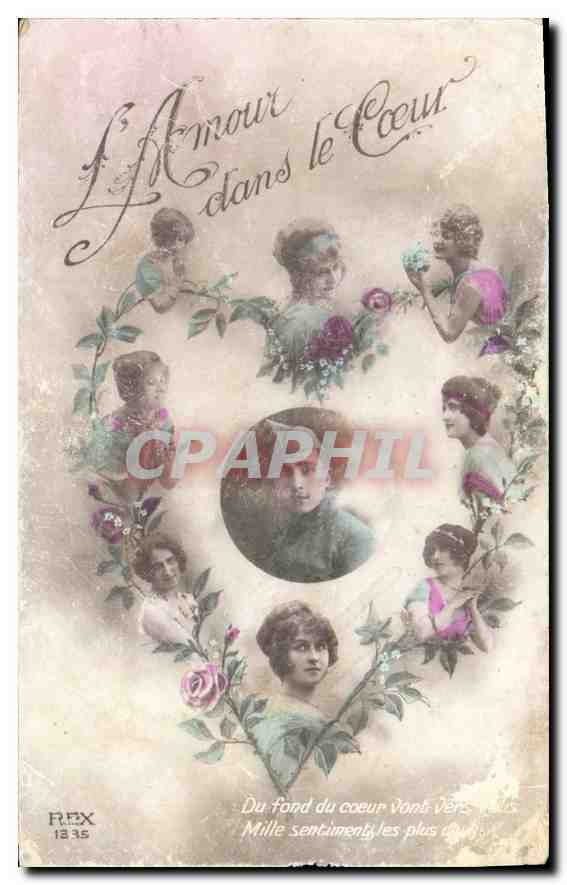 CPA Amour dans l Coeur 