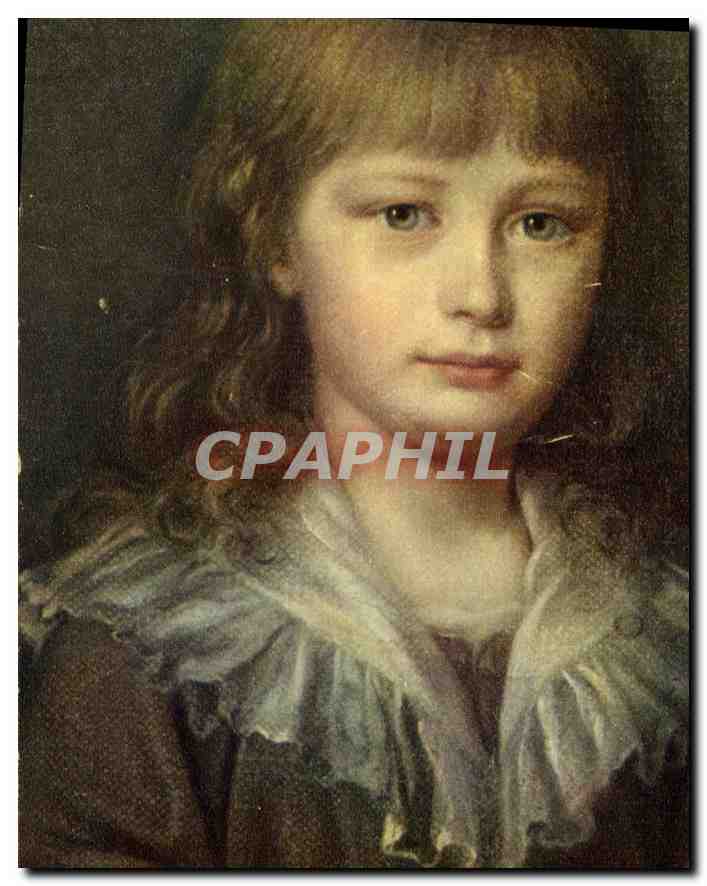 Portrait d'une jeune fille — éditeur et n° de série visibles — Exposition Marie-Antoinette, Versailles 1955