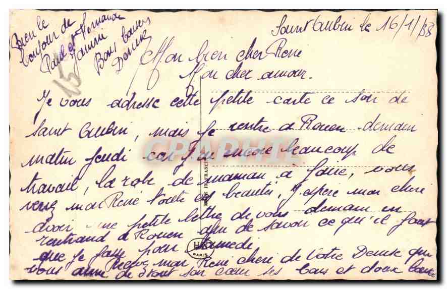 CPA Notre profond amour brille de telle flamme qu'a lui seul il eclaire et rechauffe notre ame Femme — Rückseite