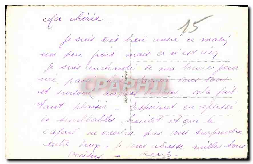 CPA Aupres de Toi Femme — Rückseite