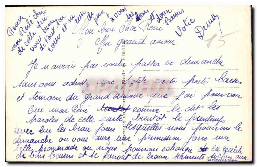 CPA Femme — Rückseite