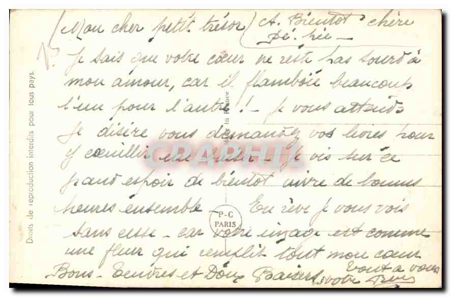 CPA Viens Femme — Rückseite