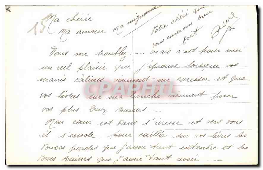 CPA Tu me troubles Femme — Verso