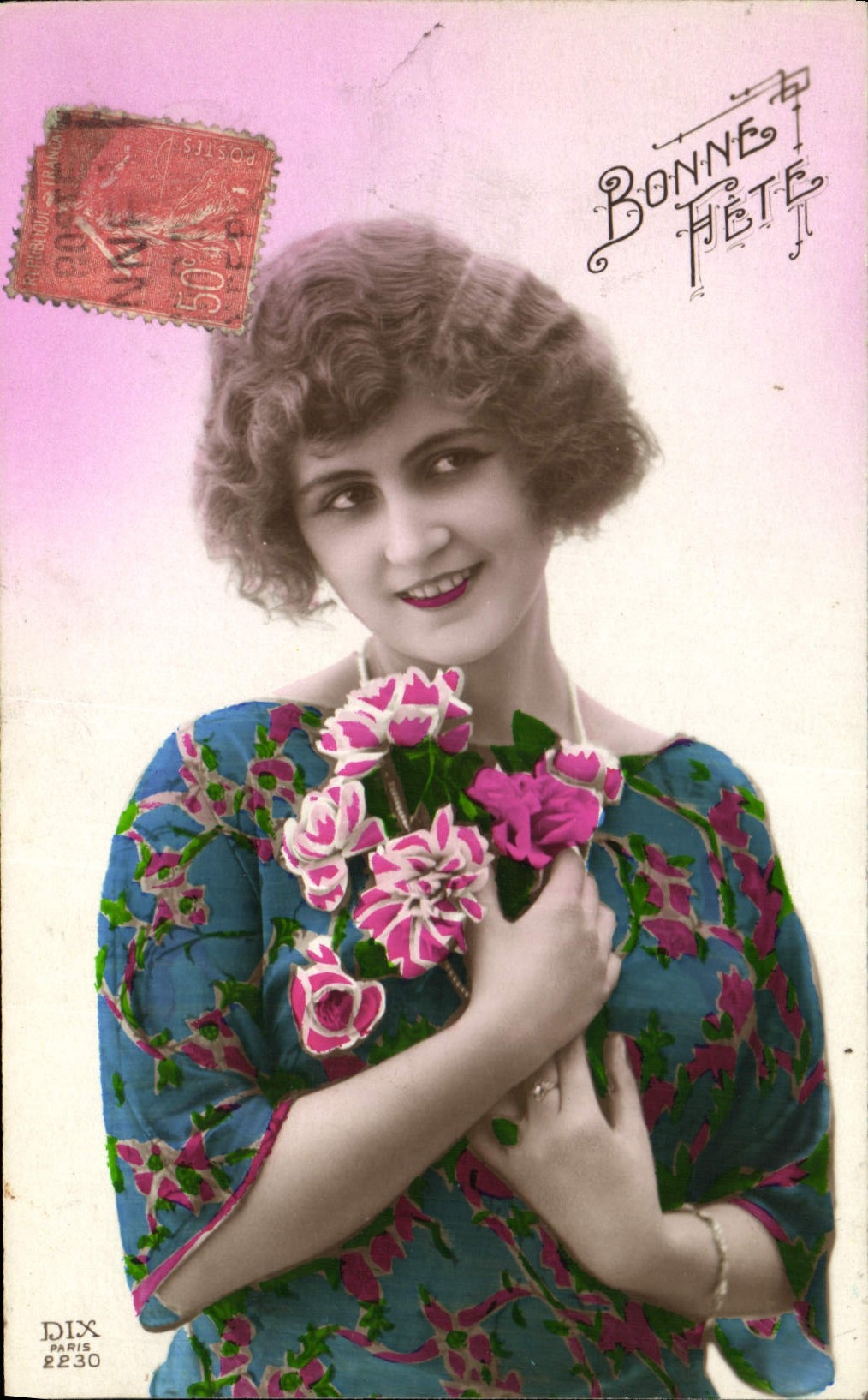 CPA Bonne Fete Femme