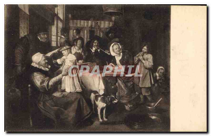Jan Steen et sa famille — Portrait de l'artiste et de sa famille — Algemeene Postvereeniging 's-Gravenhage