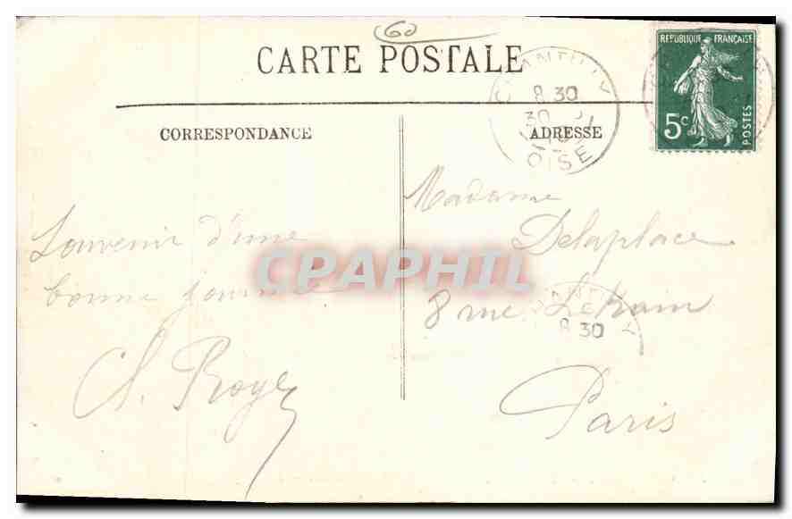 CPA Chantilly le Chateau L'Entree et le Pont Levis  — Rückseite