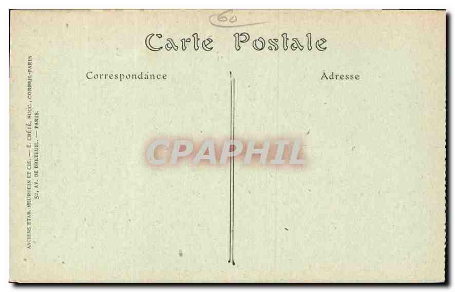 CPA Palais de Compiegne le Salon de Famille  — Rückseite